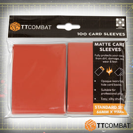 100 Standard Card Sleeves - Red