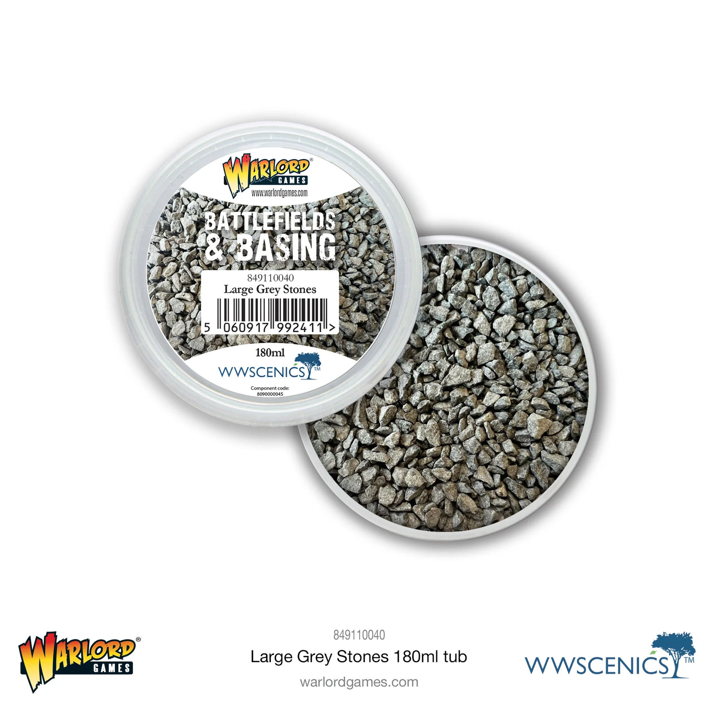 Battlefields & Basing: Large Grey Stones (180ml)