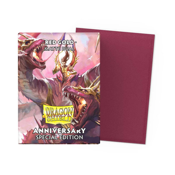 Dragon Shield Matte Dual Standard: 25th Special Edition Red/Gold (100) - sleeves