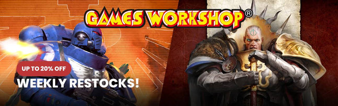 Get up to 20% off Games Workshop!  Weekly Restocks on the entire range!