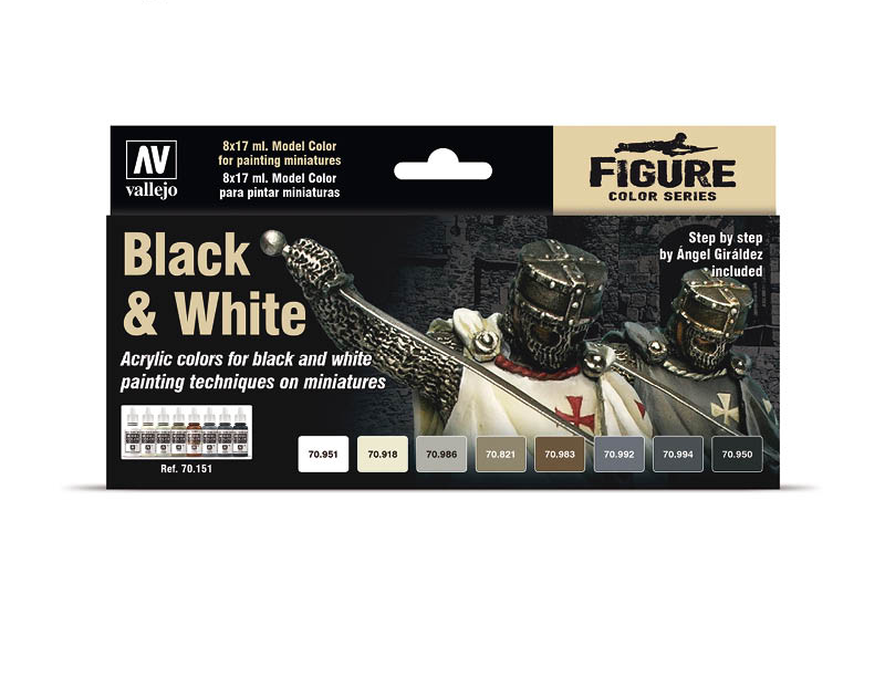 Black and White Paint Set - Model Colour