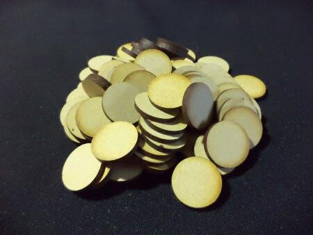 80 x 25mm Round Bases