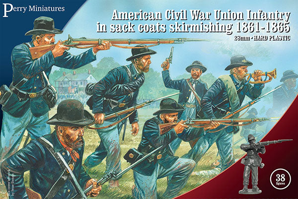 American Civil War Union Infantry in sack coats Skirmishing 1861-65