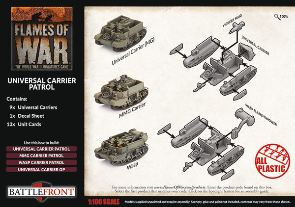 Universal Carrier Patrol (British Late War) - Flames Of War Late War