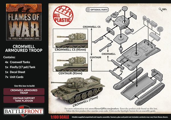 Cromwell Armoured Troop (British Late War) - Flames Of War Late War