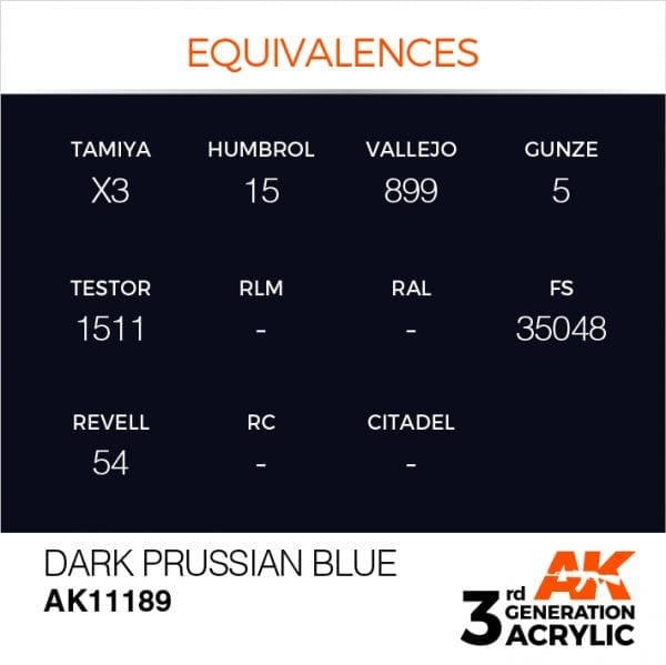 Dark Prussian Blue 17ml - AK Acrylic