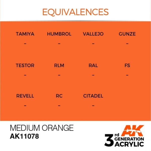 Medium Orange 17ml - AK Acrylic