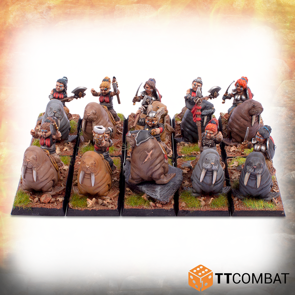 Shield Maiden Walrus Rider Warriors - Warlords Of Erehwon