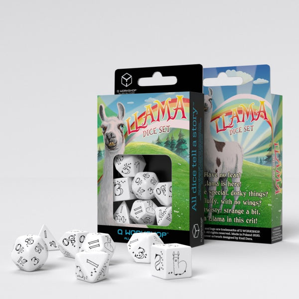 Bright Llama Dice Set - RPG Poly Dice