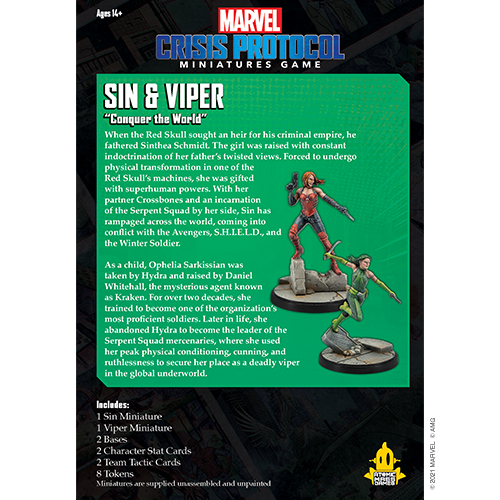 Sin and Viper - Marvel Crisis Protocol Character Pack