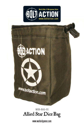 Bolt Action Allied Star Dice Bag & Order Dice