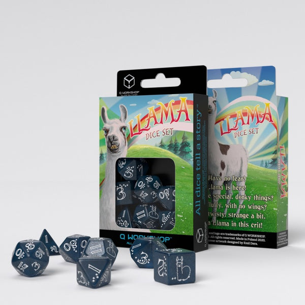 Shimmering Llama Dice Set - RPG Poly Dice