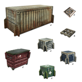 Urban Apocalypse Shipping Container Scenery Set