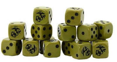 US Marine Corps D6 Dice (16)