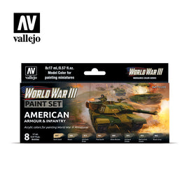 WWIII American Armour & Infantry - Vallejo Paint Set