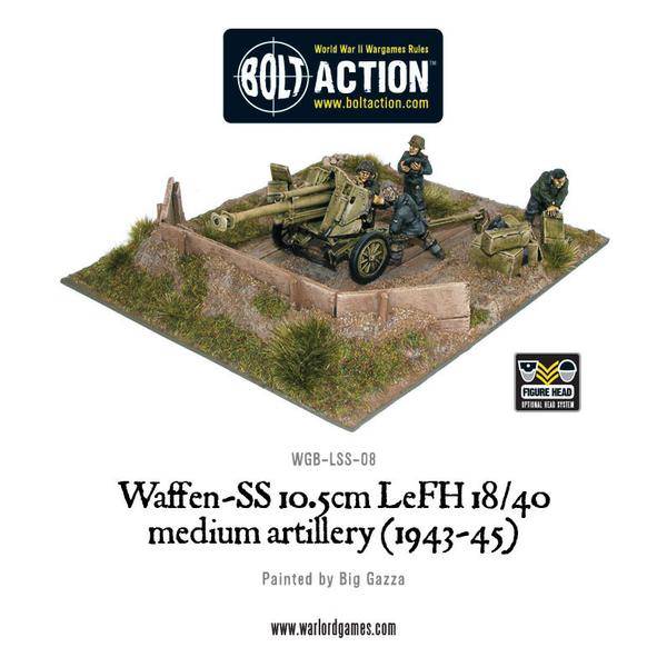 German Waffen-SS 10.5cm LeFH 18/40 medium artillery 